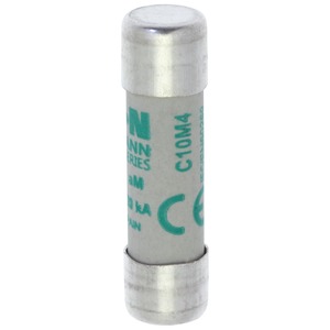 CYLINDRICAL FUSE 10 x 38 4A AM 500V AC