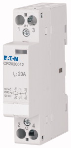 Installation contactor, 20A, 12V AC/DC, 2NO